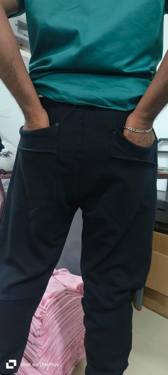 Men's Fleece Black Casual Track Pants - Acartopia